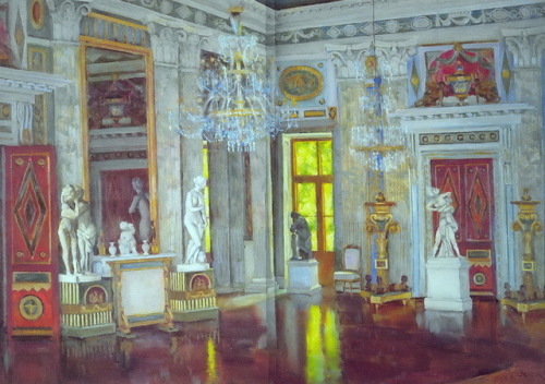 konstantin-yuon:Italian Hall Ostankino Palace, 1954, Konstantin YuonMedium: oil,canvas