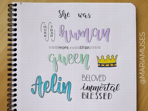 “She was more than human, more than queen. Aelin. Beloved. Immortal. Blessed.”As suggested by @dream