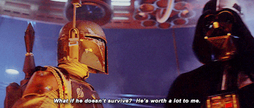 star-vault-ofthe-heavens:  fan1818:  carriefishers:  You’re being put into carbonite.  My favorite thing about this gifset is how Han’s attention never leaves Leia. There is an incredibly mercenary conversation going on behind them, a smoking pit