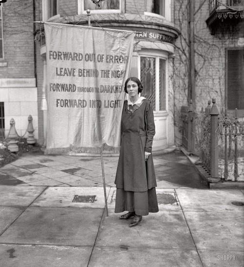 “Congressional Union for Woman Suffrage, 1916.” One of the banners used in a memorial se