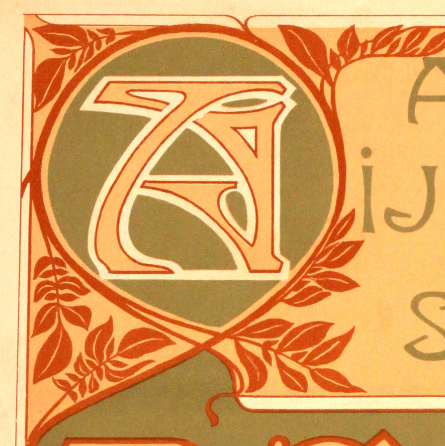 michaelmoonsbookshop:  Art Nouveau Lettres - fine lithographed alphabet fonts Lettres