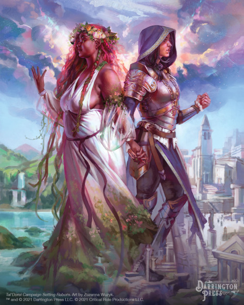 zuzartii:Wildmother and Lawbearer, two goddesses in love watching over their domains of Nature and C