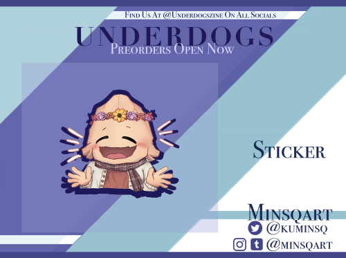 Hello Everyone!Our next merch preview is for our sticker which is made by Minsqart!You can find mins