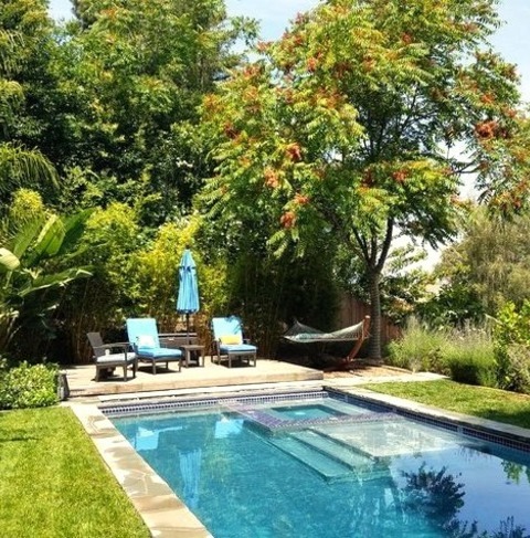 Lap PoolInspiration For A Mid-sized Mediterranean Backyard Concrete And Rectangular Lap Hot Tub Remodel