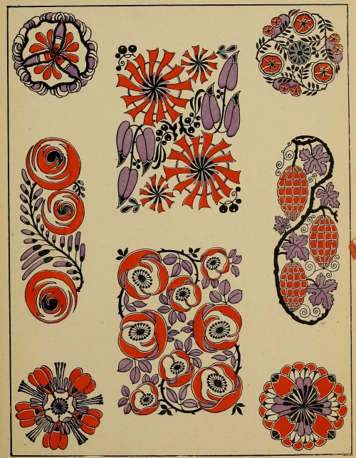 Floral designs. Viñetas decorativas según el gusto del día. 1922.Internet Archive