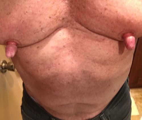 mjrmannipps96816: the-bbottom: mrrktek54: Many have asked for me to post  my own huge nips so h