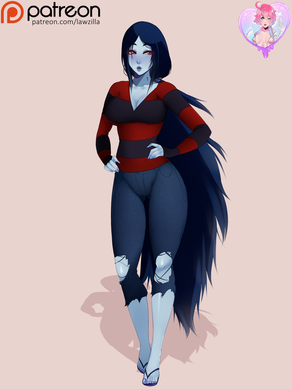 Finished Marceline from Adventure Time.All versions up on my Patreon!Versions Included:-