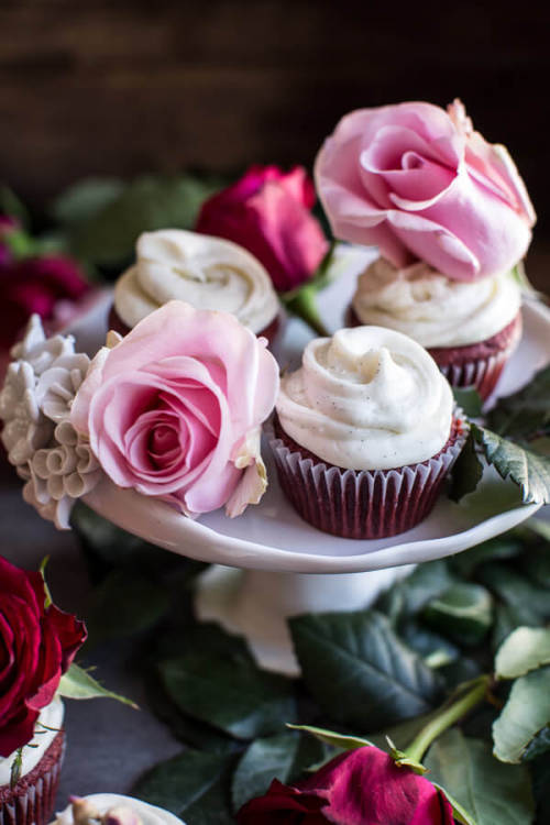 sweetoothgirl:  Deep Dark and Rosy, Red Velvet Cupcakes