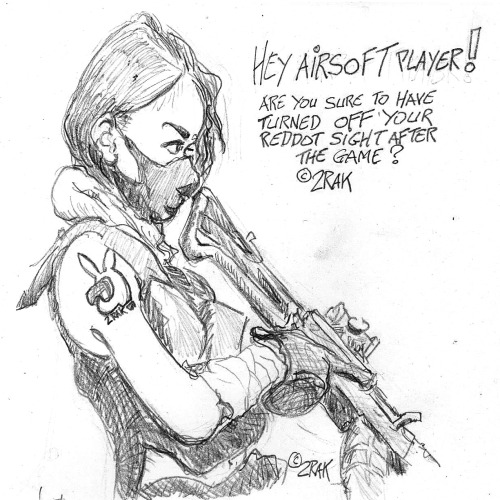 it’s sunday, it’s the reminder for the airsoft playercroquis, wip,see daily sketches on my instagram