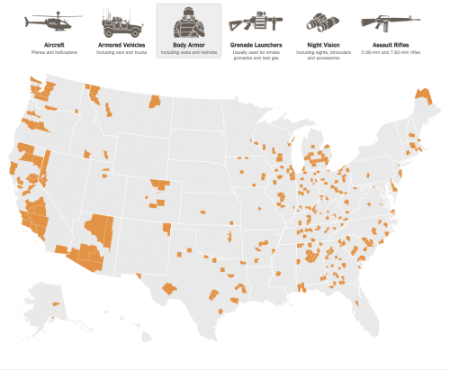 americaninfographic: Local Cops w/ Military Gear