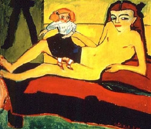 Girl with Doll  -  Erich Heckel  1910German 1883-1970