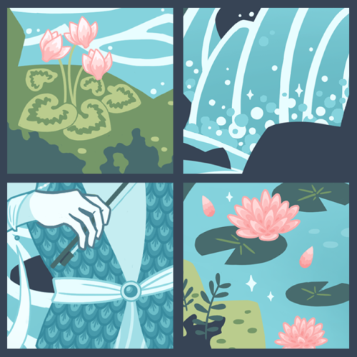 Some detail shots of the illustration I’m working on, just about done! Hope y’all like Swedish Folkl