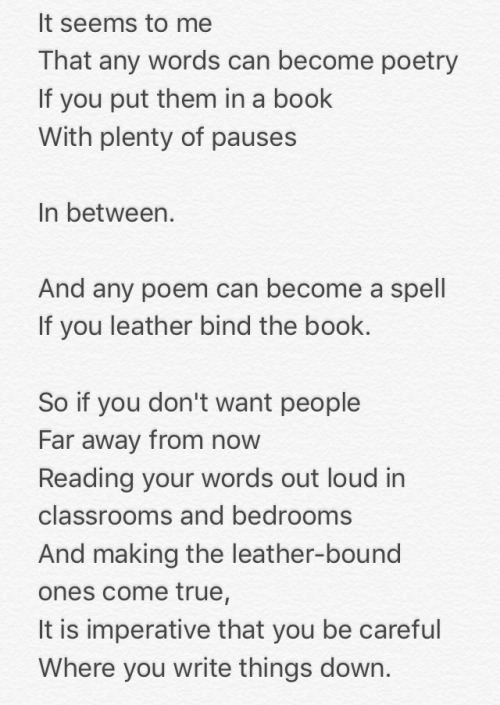 &ldquo;Tomorrow I Am Buying A Leather-Bound Book,&rdquo; or Some lazy poetry saved in my iPh