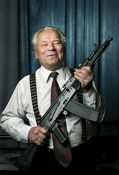 humanoidhistory:  Mikhail Kalashnikov (10 November 1919-23 December 2013) has passed away at the age of 94 in Izhevsk, the capital of the Udmurtia republic in Russia. During World War II when Kalashnikov was recovering in a hospital bed, he started work