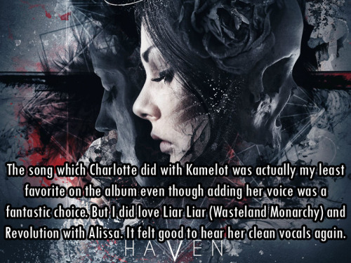 femalefrontedbandsconfessions:13273The song which Charlotte did with Kamelot was actually my least f