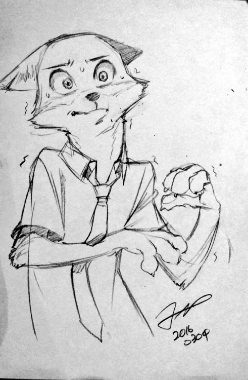 gorgonzol-st:  20160304 Nick&Judy from Zootopia drawings 