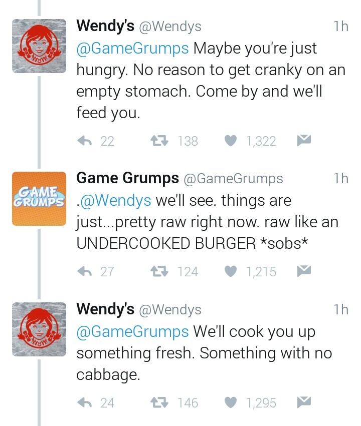 captain-atlantic:  I can’t believe I made Game Grumps and Wendy’s break up :///