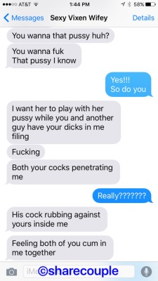 sharecouple:  The wifey sexting me about