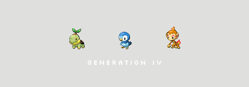 skorri:  Pokèmon - Generations I-V - Starters 