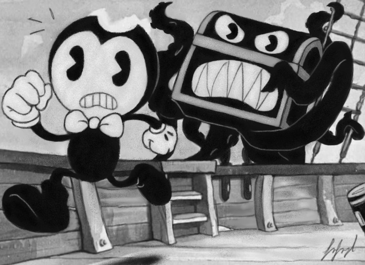 Bendy in The Cuphead Show picture : r/BendyAndTheInkMachine