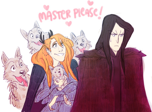 beguilingblackness: johannathemad: Sauron found a new puppy… but Melkor suddenly remembered t