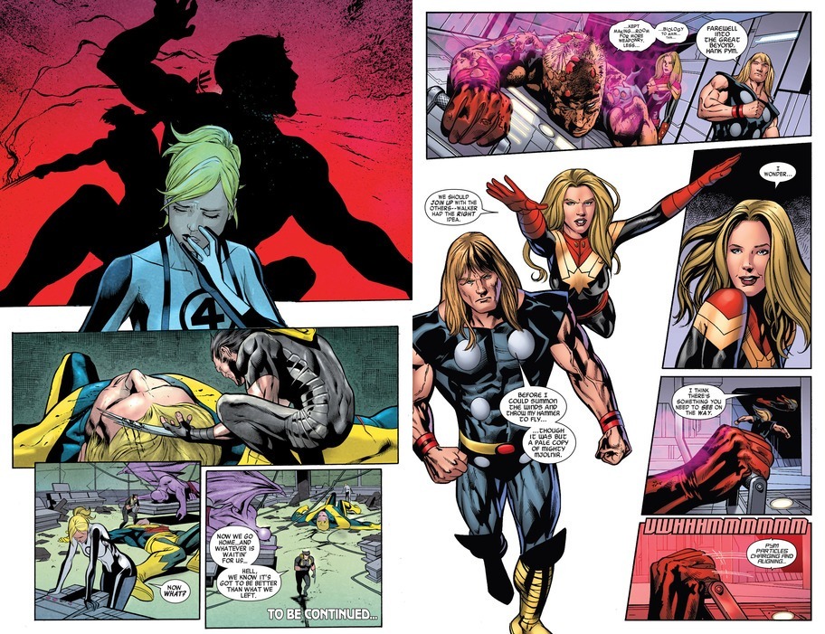 Left: Age of Ultron #6 Right: Dark Avengers #189 Not a good week to be Hank Pym.