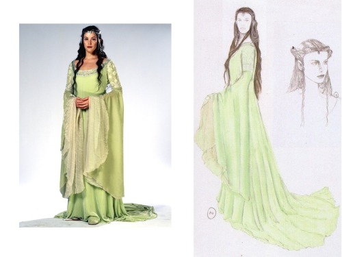 Costumes of the elf Arwen from the wonderful trilogy “The Lord of the Rings”. A total of