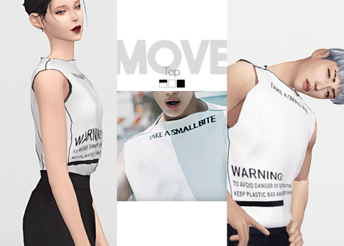 Move Top MOVE-themed collaboration with @catsblob! Get the poses here! ;)
• New mesh
• Category: top (unisex)
• Age: teen / young adult / adult / elder
• 3 swatches
• Male sim by @catsblob
• Note: recommended use with high-waisted pants
Download:...