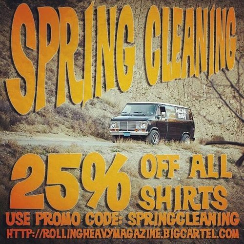 From our friends at @rollingheavymagazine - “Now till the 31st, take 25% off all shirts in our