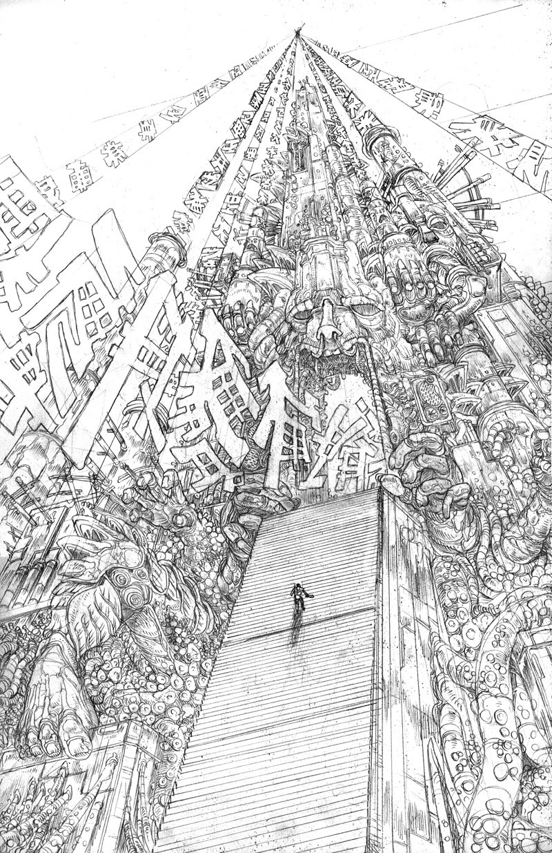 royalboiler:
“Here’s Stokoe’s cover pencils for the next Prophet trade.   PROPHET, VOL. 4: JOINING TP COVER: JAMES STOKOE
FEBRUARY 2015  • By Brandon Graham
• By: Simon Roy
• By: Farel Dalrymple
• By: Giannis Milonogiannis
• By: Matt Sheean
• By:...