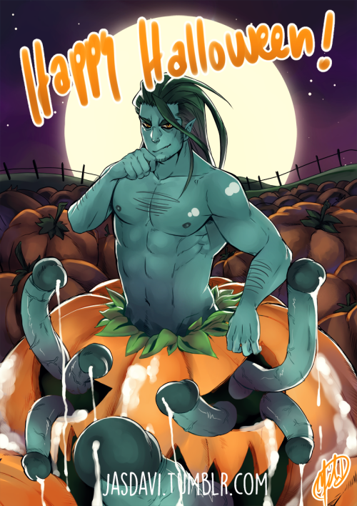 jasdavi:  I know it’s kinda early but since the first pumkins showed up like just at the first day of october, who cares anyways :D i dont know why i came up with this pumkin-turned-up-penis-medusa (maybe cause its creepy and i could draw nsfw?) but