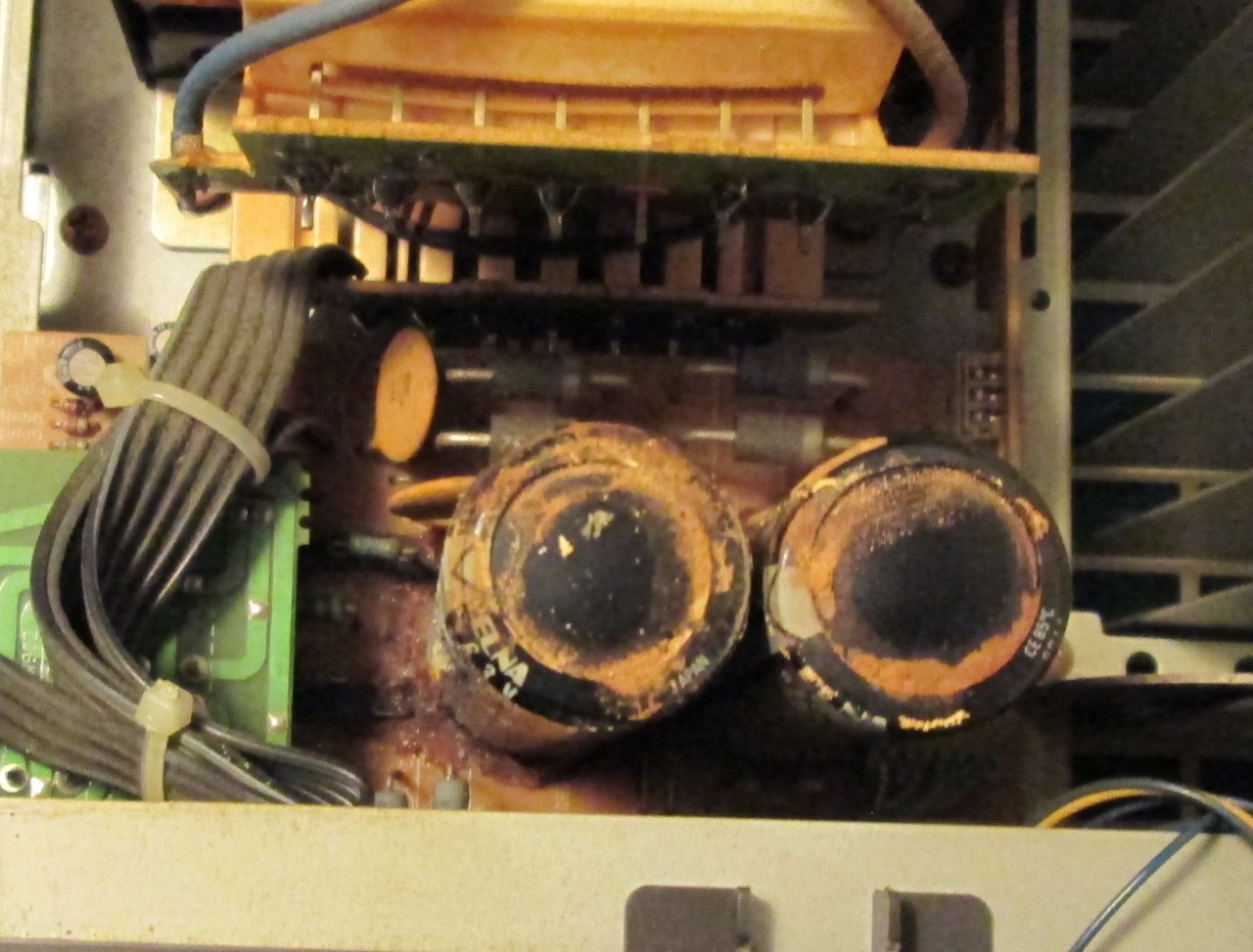 So I finally got around to finding out why my stereo stopped working. A couple caps