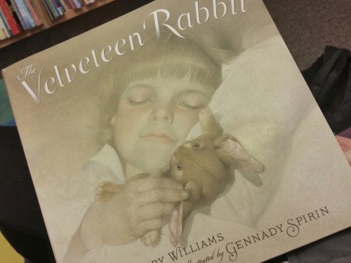 About to read The Velveteen Rabbit for the adult photos