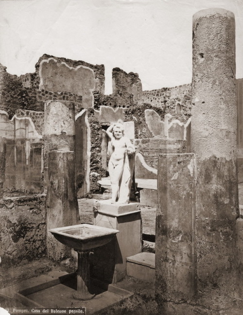ladylabsinthe:Pompei, Casa del Balcone Pensile, 1870s Photographer unknown