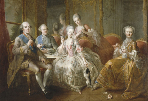 “La Tasse de chocolat” by Jean Baptiste Charpentier le Vieux, 1768