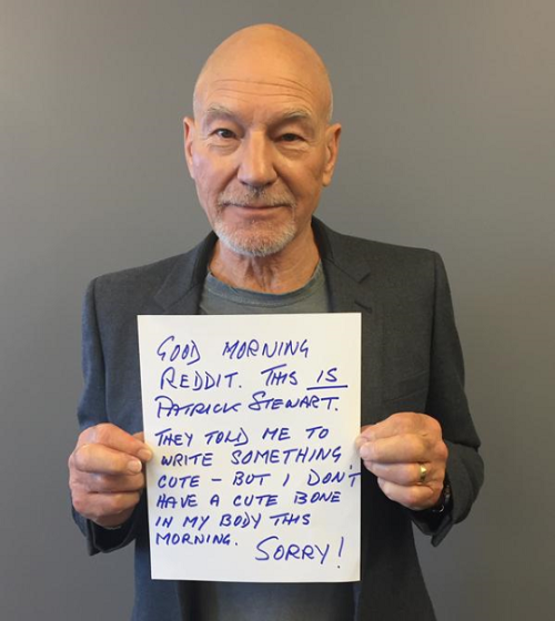 fuckyeahsirpatrickstewart:  Best of Sir Patrick’s Reddit AMA (8/20/15, x, x)