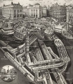 archidose:  Piccadilly Circus section 1928 