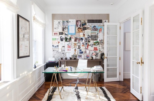 officeinspo: An inspiration board can drive your work space decor.