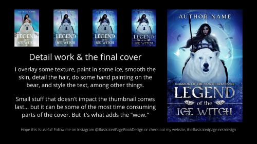 coolcurrybooks:How I made the premade book cover, Legend of the Ice Witch. A text version of this is