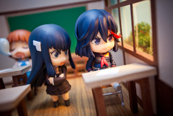 nyotaku:  Ryuko, Concentrate! You have to pass this test!! Hope your school year is going better than Ryuko’s :)  &gt; .&lt; &lt;3