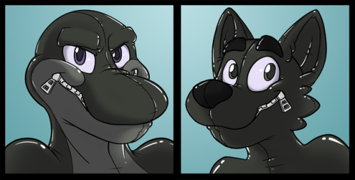 A pair of shiny boys for furblefawx and Moth-Wingthane