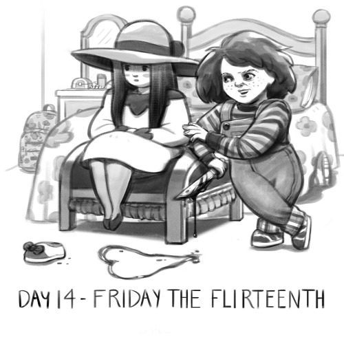 inktober Day 14- Friday the Flirteenth