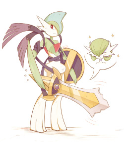 yuki-menoko:  Aegislash: “Master, we must hurry and rescue the mistress!” Colored Version!