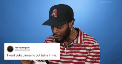 eerythingisshaka:Luke James Reads Thirst Tweets!