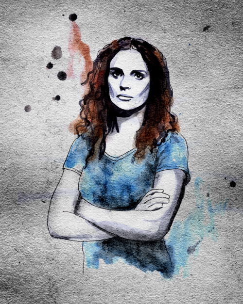 Bea Smith. Wentworth.—-black pen, copic marker and watercolor on paper.