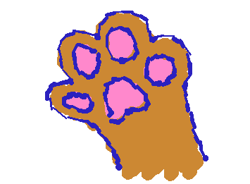 I Used Wigglypaint And Made Some Commemorative Paws To Remember The Great Boopening Long After It's Ended.