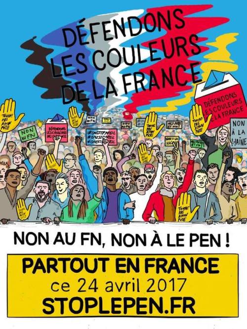 antifainternational:Alerta France Antifascists! Tonight, April 24th, there will be demonstrations ag