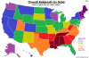 Overall religiosity by US state.
[[MORE]] YuppieFuckstick:
“Data source
According to the source, overall “religiosity” is:
The importance of religion in life
Frequency of prayer
Weekly worship attendance
Absolute belief in God
”