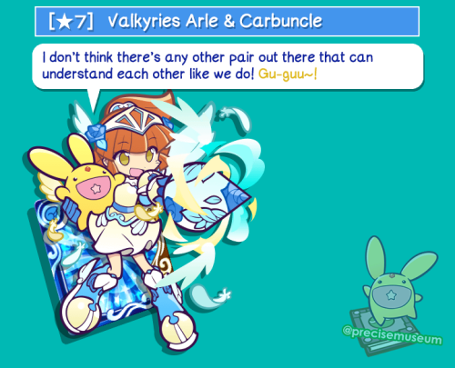 ☆6 Valkyries Arle &amp; Carbuncle A budding mage and a mysterious yellow creature. Now clad in new 