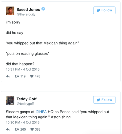 the-movemnt: #ThatMexicanThing makes sure Mike Pence can’t just shrug off Trump’s racis